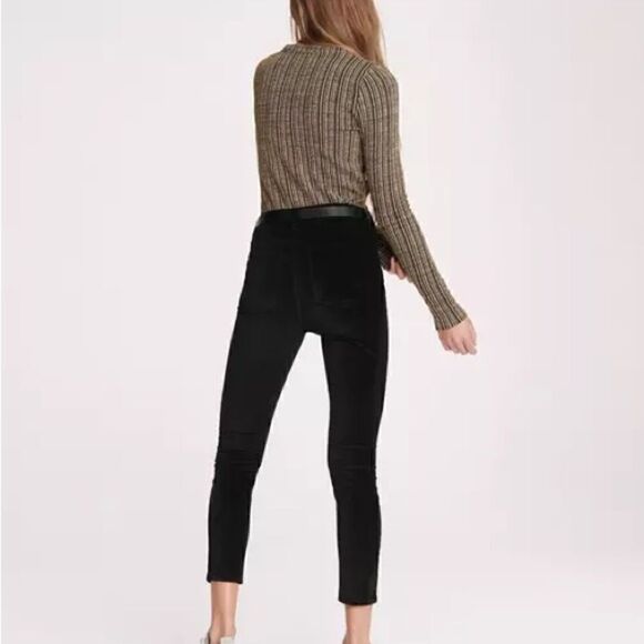 Rag & Bone NWT High Rise Black Velvet Skinny Pant. Size 26. - Picture 4 of 12